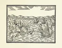 An illustration from Real Sailor-Songs. Collected and edited by J. Ashton. Two hundred illustrations. [Reproductions of broadsheets (1891)
