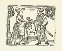 An illustration from Real Sailor-Songs. Collected and edited by J. Ashton. Two hundred illustrations. [Reproductions of broadsheets (1891)