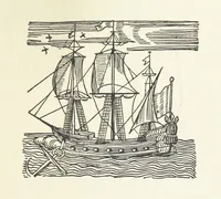 An illustration from Real Sailor-Songs. Collected and edited by J. Ashton. Two hundred illustrations. [Reproductions of broadsheets (1891)