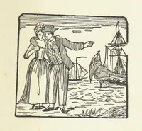 An illustration from Real Sailor-Songs. Collected and edited by J. Ashton. Two hundred illustrations. [Reproductions of broadsheets (1891)