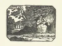 An illustration from Real Sailor-Songs. Collected and edited by J. Ashton. Two hundred illustrations. [Reproductions of broadsheets (1891)
