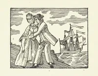 An illustration from Real Sailor-Songs. Collected and edited by J. Ashton. Two hundred illustrations. [Reproductions of broadsheets (1891)