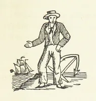 An illustration from Real Sailor-Songs. Collected and edited by J. Ashton. Two hundred illustrations. [Reproductions of broadsheets (1891)