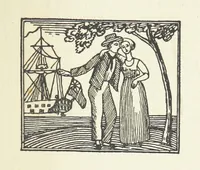 An illustration from Real Sailor-Songs. Collected and edited by J. Ashton. Two hundred illustrations. [Reproductions of broadsheets (1891)