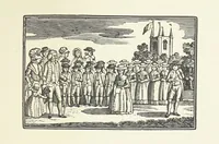 An illustration from Real Sailor-Songs. Collected and edited by J. Ashton. Two hundred illustrations. [Reproductions of broadsheets (1891)