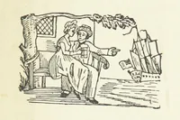 An illustration from Real Sailor-Songs. Collected and edited by J. Ashton. Two hundred illustrations. [Reproductions of broadsheets (1891)