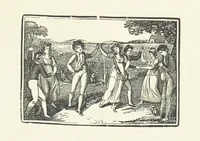An illustration from Real Sailor-Songs. Collected and edited by J. Ashton. Two hundred illustrations. [Reproductions of broadsheets (1891)