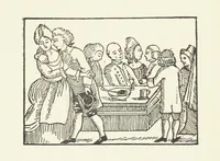 An illustration from Real Sailor-Songs. Collected and edited by J. Ashton. Two hundred illustrations. [Reproductions of broadsheets (1891)