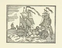 An illustration from Real Sailor-Songs. Collected and edited by J. Ashton. Two hundred illustrations. [Reproductions of broadsheets (1891)