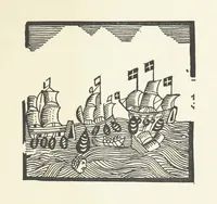 An illustration from Real Sailor-Songs. Collected and edited by J. Ashton. Two hundred illustrations. [Reproductions of broadsheets (1891)