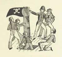 An illustration from Real Sailor-Songs. Collected and edited by J. Ashton. Two hundred illustrations. [Reproductions of broadsheets (1891)