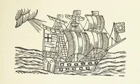 An illustration from Real Sailor-Songs. Collected and edited by J. Ashton. Two hundred illustrations. [Reproductions of broadsheets (1891)