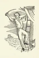 An illustration from Real Sailor-Songs. Collected and edited by J. Ashton. Two hundred illustrations. [Reproductions of broadsheets (1891)