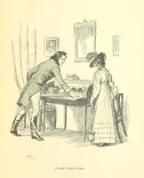 An illustration from Northanger Abbey and Persuasion ... With illustrations by Hugh Thomson and an introduction by Austin Dobson (1897)