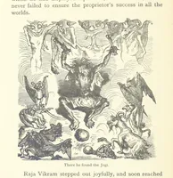 An illustration from Vikram and Vampire; or, Tales of Hindu devilry. Adapted by Captain Sir Richard F. Burton [from the Baitāl-Pachīsī] ... Edited by his wife, Isabel Burton ... With thirty-three illustrations by Ernest Griset (1893)