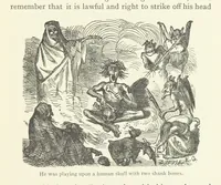An illustration from Vikram and Vampire; or, Tales of Hindu devilry. Adapted by Captain Sir Richard F. Burton [from the Baitāl-Pachīsī] ... Edited by his wife, Isabel Burton ... With thirty-three illustrations by Ernest Griset (1893)