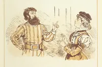 An illustration from The Merry Ballads of the Olden Time, illustrated in pictures & rhyme (1880)