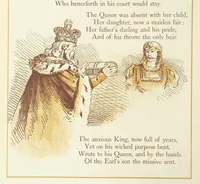 An illustration from The Merry Ballads of the Olden Time, illustrated in pictures & rhyme (1880)