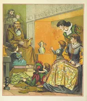 An illustration from The Merry Ballads of the Olden Time, illustrated in pictures & rhyme (1880)