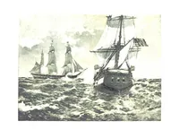 An illustration from Naval Actions of the War of 1812 ... With 21 illustrations in color by C. T. Chapman (1897)