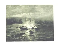 An illustration from Naval Actions of the War of 1812 ... With 21 illustrations in color by C. T. Chapman (1897)