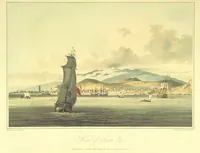 An illustration from A Voyage to Cochin China, in the years 1792, and 1793: containing a general view of the productions, and political importance of this kingdom; and also of such European settlements as were visited on the voyage, with sketches of the manners, character, and condition of their inhabitants. To which is annexed an account of a journey, made in the years 1801 and 1802, to the residence of the chief of the Booshuana nation ... from a manuscript journal [by - Truter] with a chart of the route, etc (1806)