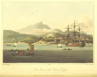 An illustration from A Voyage to Cochin China, in the years 1792, and 1793: containing a general view of the productions, and political importance of this kingdom; and also of such European settlements as were visited on the voyage, with sketches of the manners, character, and condition of their inhabitants. To which is annexed an account of a journey, made in the years 1801 and 1802, to the residence of the chief of the Booshuana nation ... from a manuscript journal [by - Truter] with a chart of the route, etc (1806)