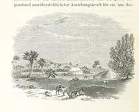 An illustration from Reisen und Entdeckungen in Nord- und Central-Afrika in den Jahren 1849 bis 1855. Von Dr. H. Barth. Tagebuch seiner im Auftrag der Brittischen Regierung unternommenen Reise ... Mit Karten, Holzschnitten und Bildern. L.P (1857)