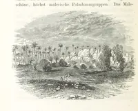 An illustration from Reisen und Entdeckungen in Nord- und Central-Afrika in den Jahren 1849 bis 1855. Von Dr. H. Barth. Tagebuch seiner im Auftrag der Brittischen Regierung unternommenen Reise ... Mit Karten, Holzschnitten und Bildern. L.P (1857)