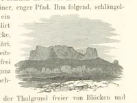An illustration from Reisen und Entdeckungen in Nord- und Central-Afrika in den Jahren 1849 bis 1855. Von Dr. H. Barth. Tagebuch seiner im Auftrag der Brittischen Regierung unternommenen Reise ... Mit Karten, Holzschnitten und Bildern. L.P (1857)