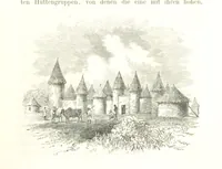 An illustration from Reisen und Entdeckungen in Nord- und Central-Afrika in den Jahren 1849 bis 1855. Von Dr. H. Barth. Tagebuch seiner im Auftrag der Brittischen Regierung unternommenen Reise ... Mit Karten, Holzschnitten und Bildern. L.P (1857)