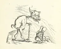 An illustration from The White Wife; with other stories, supernatural, romantic and legendary; collected and illustrated by Cuthbert Bede (1865)