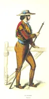 An illustration from Die Völker des Erdballs nach ihrer Abstammung und Verwandtschaft, und ihren Eigenthümlichkeiten in Regierungsform, Religion, Sitte und Tracht ... Mit ... colorirten Abbildungen (1845)