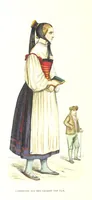 An illustration from Die Völker des Erdballs nach ihrer Abstammung und Verwandtschaft, und ihren Eigenthümlichkeiten in Regierungsform, Religion, Sitte und Tracht ... Mit ... colorirten Abbildungen (1845)