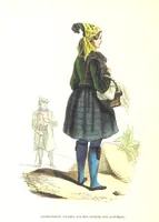 An illustration from Die Völker des Erdballs nach ihrer Abstammung und Verwandtschaft, und ihren Eigenthümlichkeiten in Regierungsform, Religion, Sitte und Tracht ... Mit ... colorirten Abbildungen (1845)