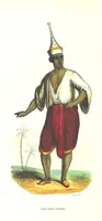 An illustration from Die Völker des Erdballs nach ihrer Abstammung und Verwandtschaft, und ihren Eigenthümlichkeiten in Regierungsform, Religion, Sitte und Tracht ... Mit ... colorirten Abbildungen (1845)