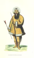 An illustration from Die Völker des Erdballs nach ihrer Abstammung und Verwandtschaft, und ihren Eigenthümlichkeiten in Regierungsform, Religion, Sitte und Tracht ... Mit ... colorirten Abbildungen (1845)
