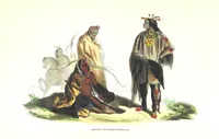 An illustration from Die Völker des Erdballs nach ihrer Abstammung und Verwandtschaft, und ihren Eigenthümlichkeiten in Regierungsform, Religion, Sitte und Tracht ... Mit ... colorirten Abbildungen (1845)
