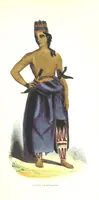 An illustration from Die Völker des Erdballs nach ihrer Abstammung und Verwandtschaft, und ihren Eigenthümlichkeiten in Regierungsform, Religion, Sitte und Tracht ... Mit ... colorirten Abbildungen (1845)