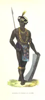An illustration from Die Völker des Erdballs nach ihrer Abstammung und Verwandtschaft, und ihren Eigenthümlichkeiten in Regierungsform, Religion, Sitte und Tracht ... Mit ... colorirten Abbildungen (1845)