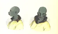 An illustration from Die Völker des Erdballs nach ihrer Abstammung und Verwandtschaft, und ihren Eigenthümlichkeiten in Regierungsform, Religion, Sitte und Tracht ... Mit ... colorirten Abbildungen (1845)