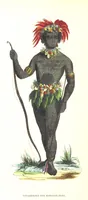 An illustration from Die Völker des Erdballs nach ihrer Abstammung und Verwandtschaft, und ihren Eigenthümlichkeiten in Regierungsform, Religion, Sitte und Tracht ... Mit ... colorirten Abbildungen (1845)