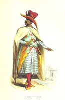 An illustration from Die Völker des Erdballs nach ihrer Abstammung und Verwandtschaft, und ihren Eigenthümlichkeiten in Regierungsform, Religion, Sitte und Tracht ... Mit ... colorirten Abbildungen (1845)