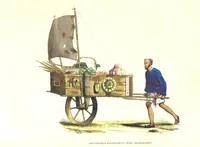 An illustration from Die Völker des Erdballs nach ihrer Abstammung und Verwandtschaft, und ihren Eigenthümlichkeiten in Regierungsform, Religion, Sitte und Tracht ... Mit ... colorirten Abbildungen (1845)