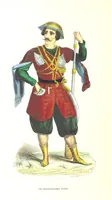 An illustration from Die Völker des Erdballs nach ihrer Abstammung und Verwandtschaft, und ihren Eigenthümlichkeiten in Regierungsform, Religion, Sitte und Tracht ... Mit ... colorirten Abbildungen (1845)