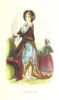 An illustration from Die Völker des Erdballs nach ihrer Abstammung und Verwandtschaft, und ihren Eigenthümlichkeiten in Regierungsform, Religion, Sitte und Tracht ... Mit ... colorirten Abbildungen (1845)