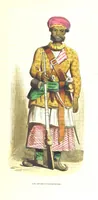 An illustration from Die Völker des Erdballs nach ihrer Abstammung und Verwandtschaft, und ihren Eigenthümlichkeiten in Regierungsform, Religion, Sitte und Tracht ... Mit ... colorirten Abbildungen (1845)