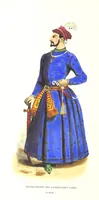 An illustration from Die Völker des Erdballs nach ihrer Abstammung und Verwandtschaft, und ihren Eigenthümlichkeiten in Regierungsform, Religion, Sitte und Tracht ... Mit ... colorirten Abbildungen (1845)