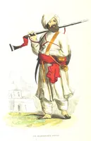 An illustration from Die Völker des Erdballs nach ihrer Abstammung und Verwandtschaft, und ihren Eigenthümlichkeiten in Regierungsform, Religion, Sitte und Tracht ... Mit ... colorirten Abbildungen (1845)