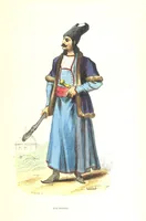 An illustration from Die Völker des Erdballs nach ihrer Abstammung und Verwandtschaft, und ihren Eigenthümlichkeiten in Regierungsform, Religion, Sitte und Tracht ... Mit ... colorirten Abbildungen (1845)